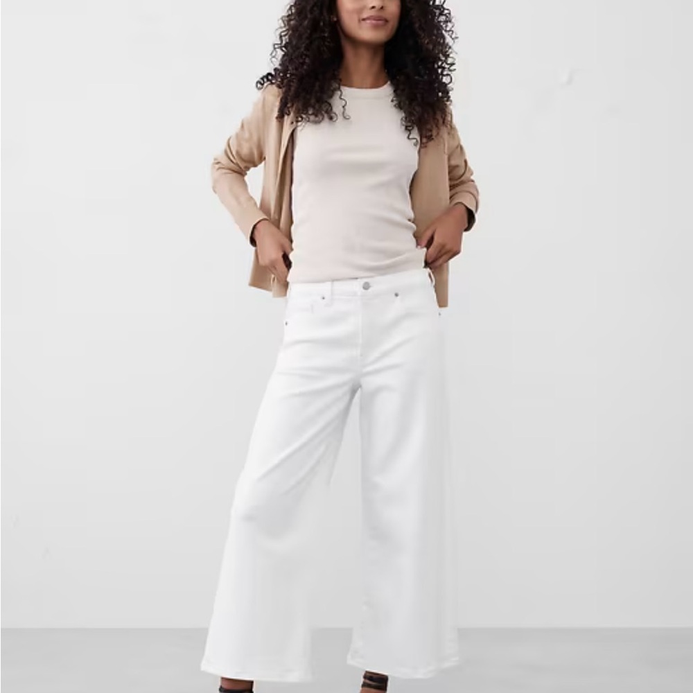 Banana Republic Factory White Flare Jeans